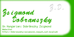 zsigmond dobranszky business card